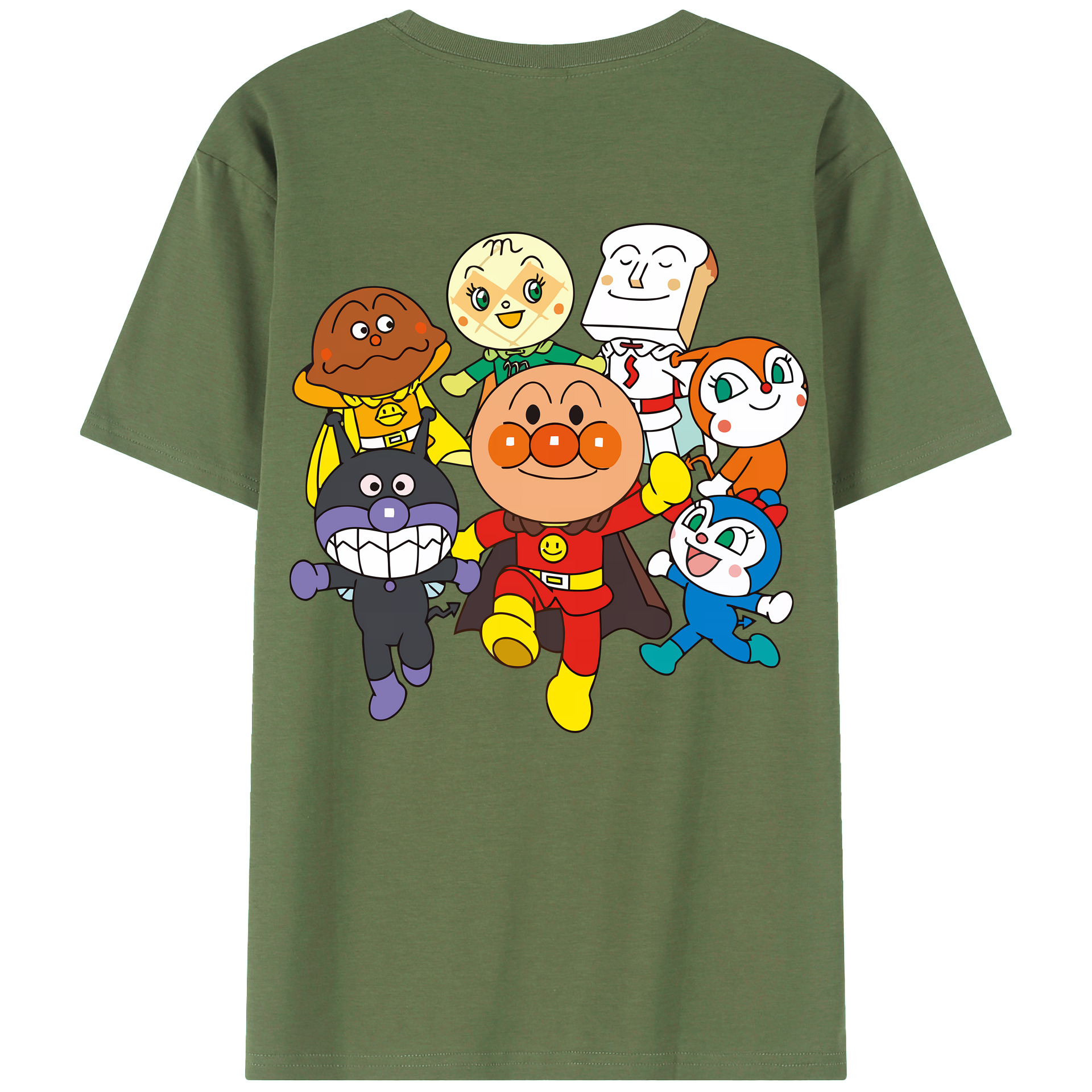（画像用） アンパンマン Anpanman 綿100％ メンズ半袖Tシャツ（バックプリント） 通気性
